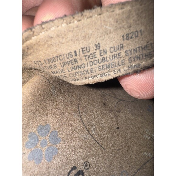 TAOS Prize Women’s 8 Pewter Silver Gray Sandals Leather Slip on Comfort Shoes - Picture 7 of 7